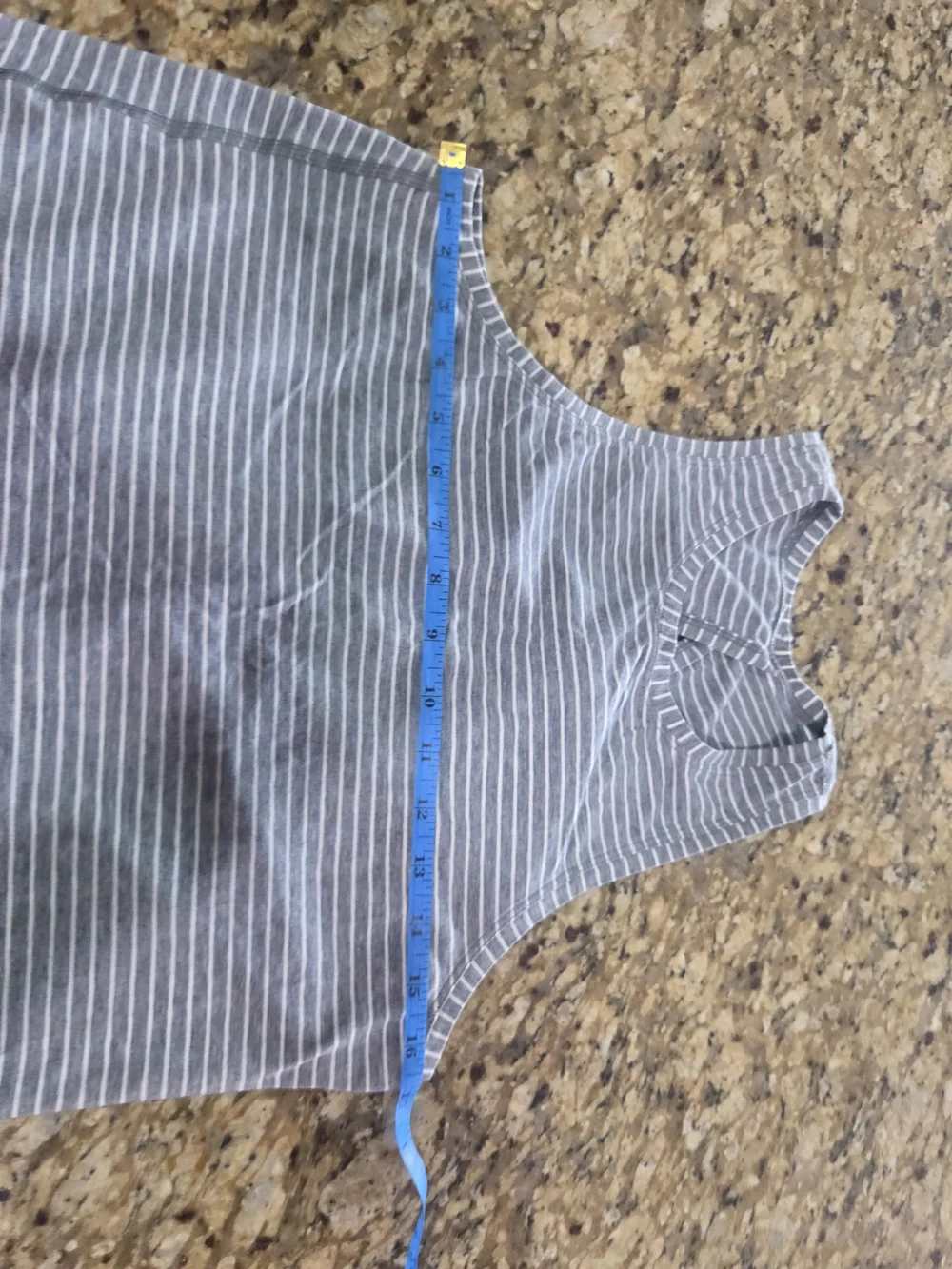 lululemon athletica Gray and White Striped All Tied Up Tank